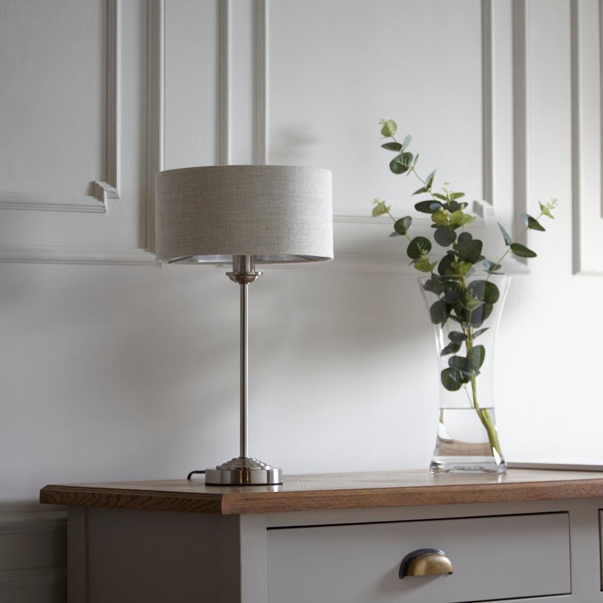 Return - Vogue Sandringham Table Lamp, Chrome – image 2