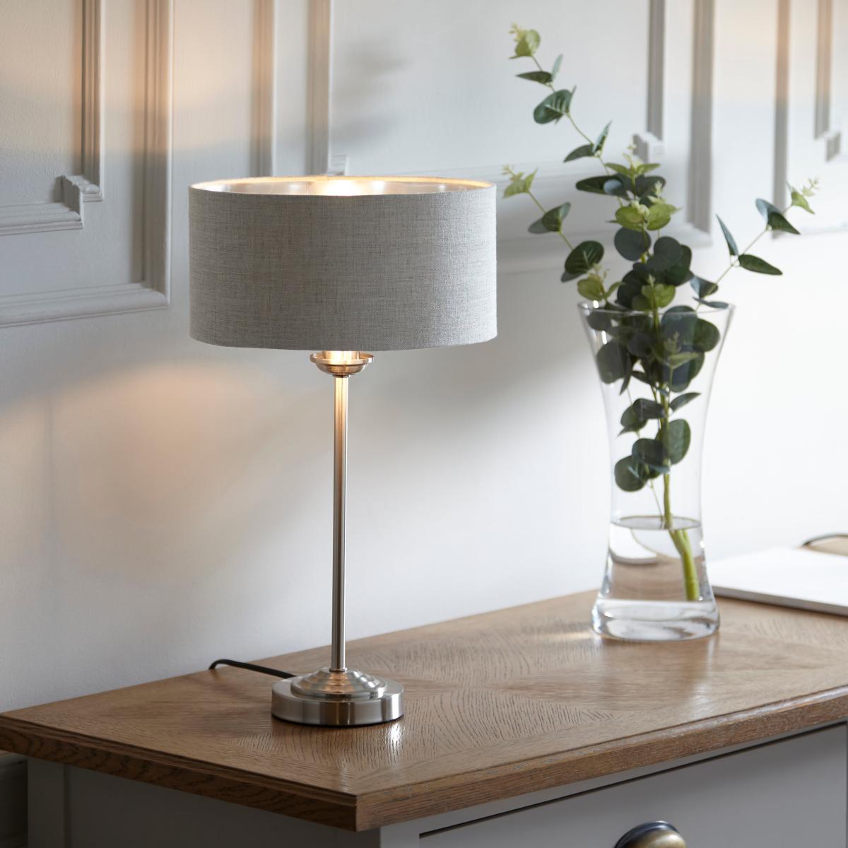 Return - Vogue Sandringham Table Lamp, Chrome – image 4