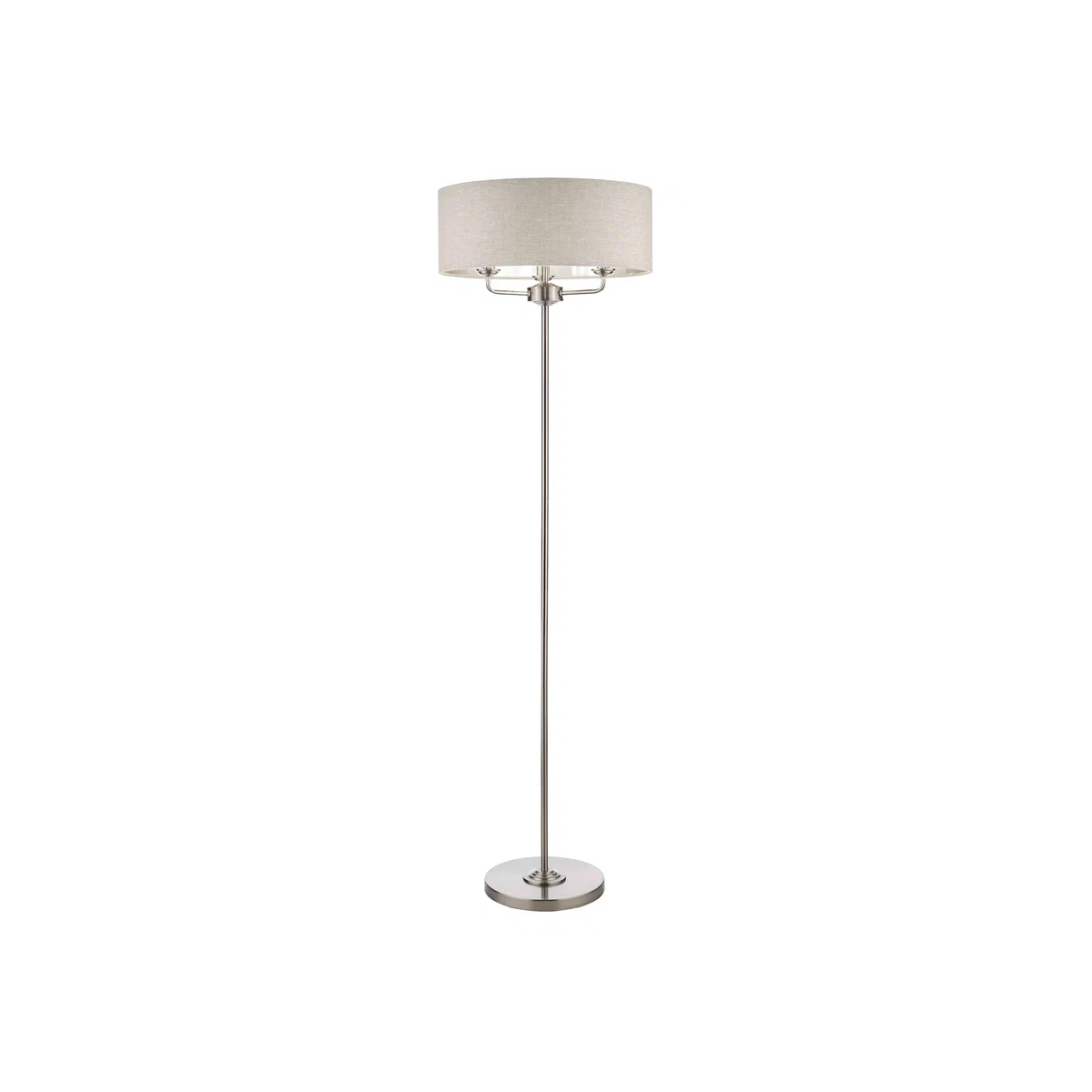 Laura Ashley Sorrento 3 Light Floor Lamp - Nickel – image 1