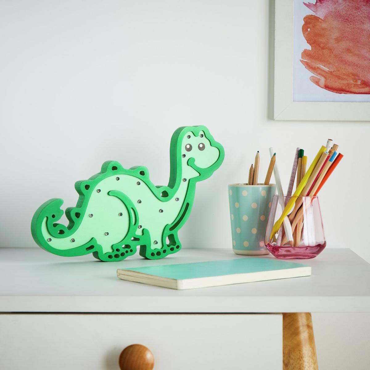 Glow Light Up Dinosaur LED Table Lamp - Green – image 5