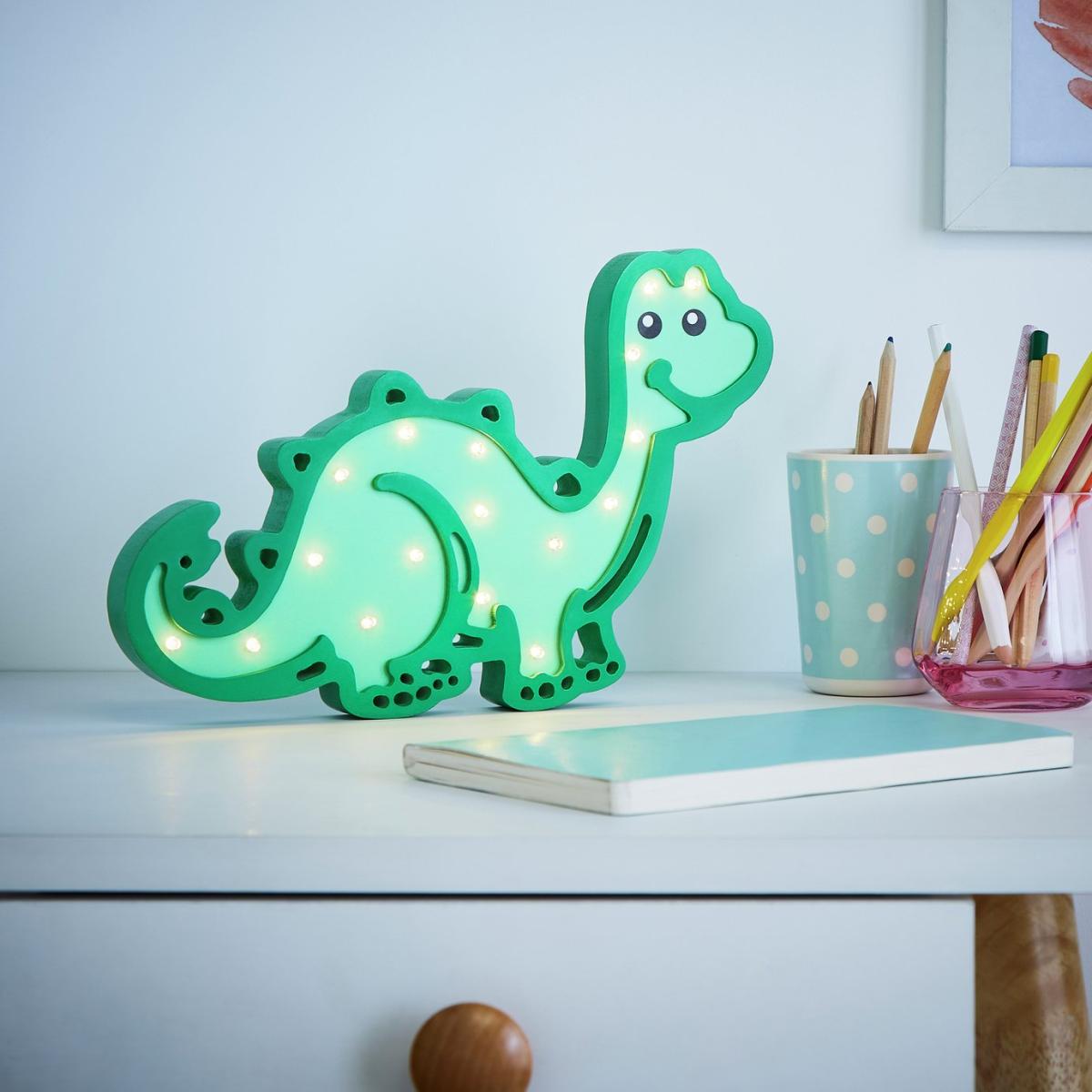 Glow Light Up Dinosaur LED Table Lamp - Green – image 1