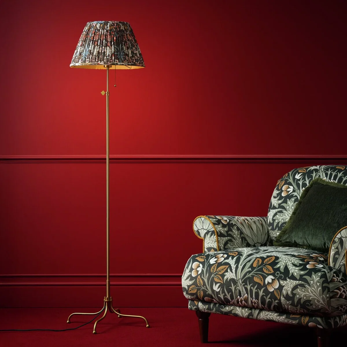 Habitat x Morris & Co. Regency Metal Hyacinth Floor Lamp – image 1
