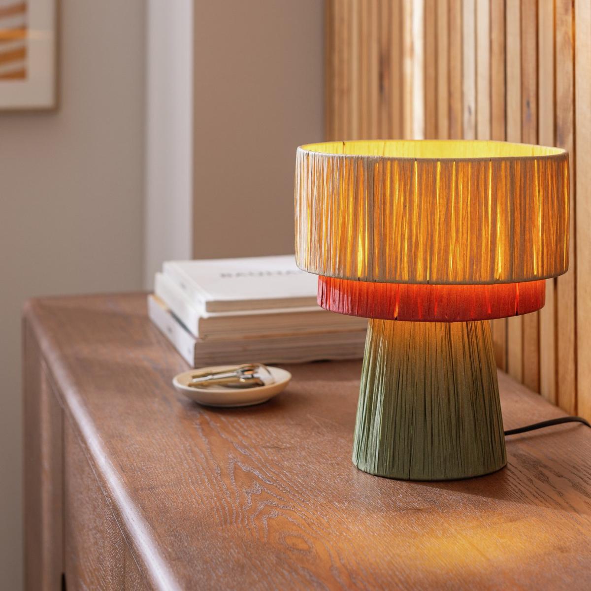 Habitat Salto Raffia 3 Tier Table Lamp - Multicoloured – image 2