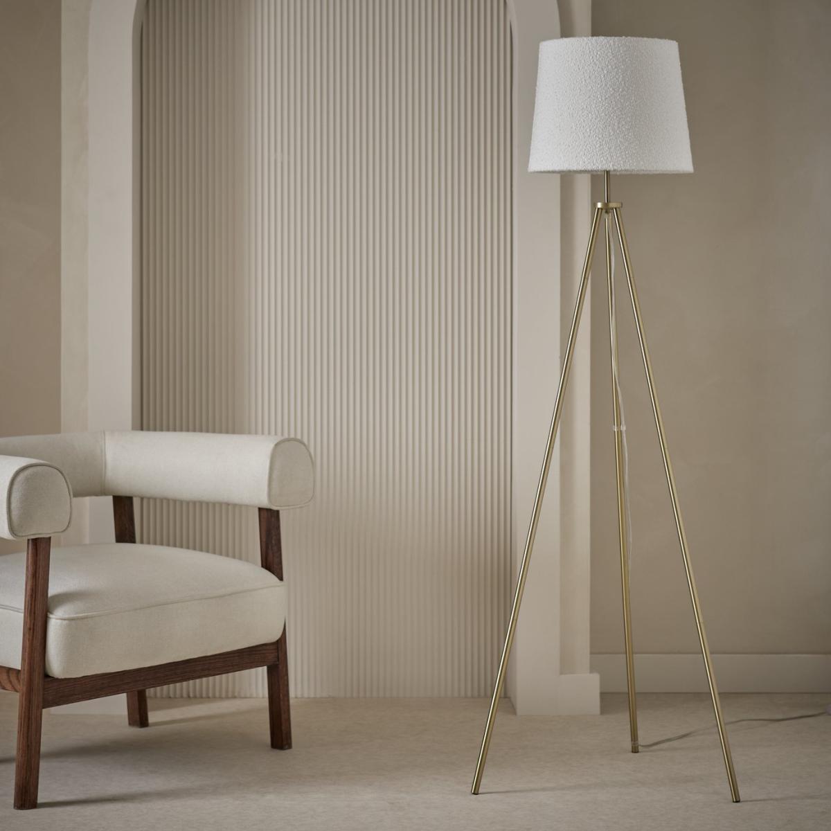 Habitat Ed Metal Tripod Floor Lamp Base Only - Brass – image 2