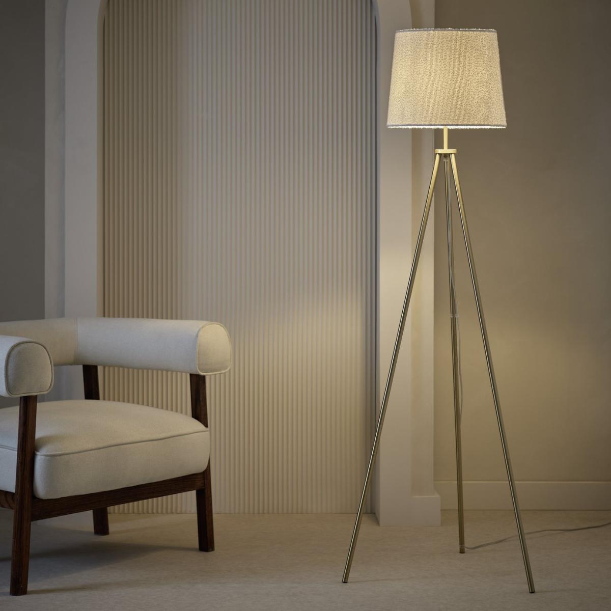 Habitat Ed Metal Tripod Floor Lamp Base Only - Brass – image 1