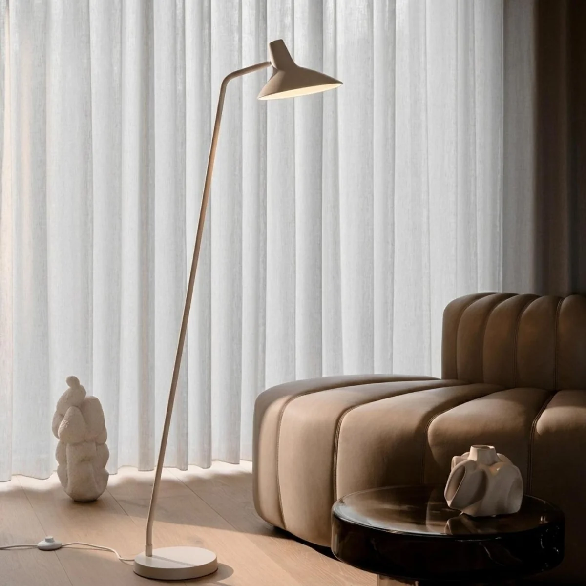 Nordlux Darci Metal Statement Floor Lamp - Sand – image 1