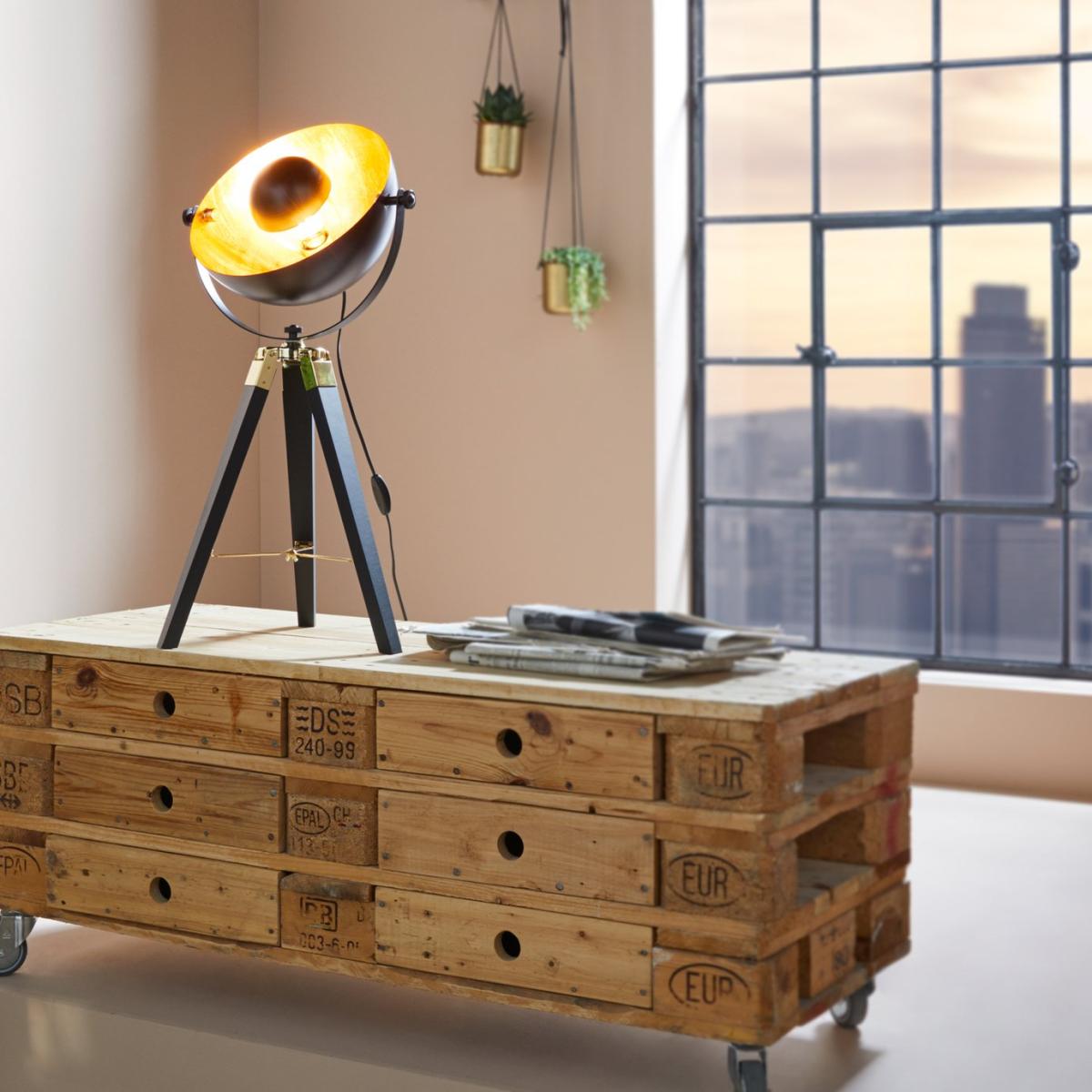 EGLO Covaleda Steel Tripod Table Lamp - Black – image 2