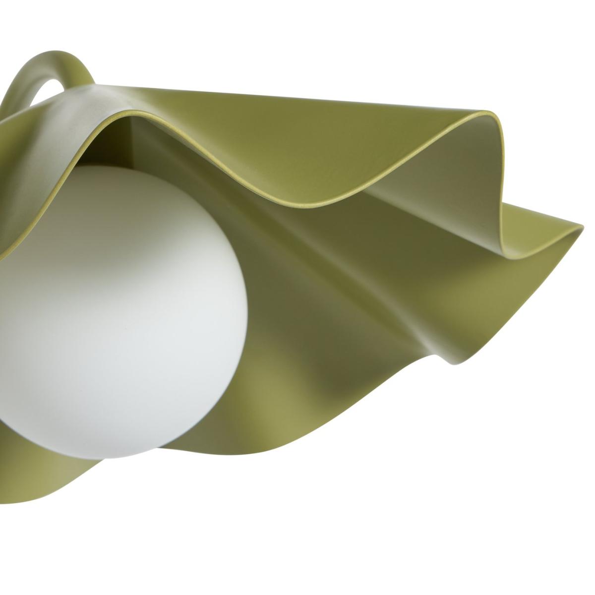 Habitat Yuno Pleat Metal Table Lamp - Olive – image 4