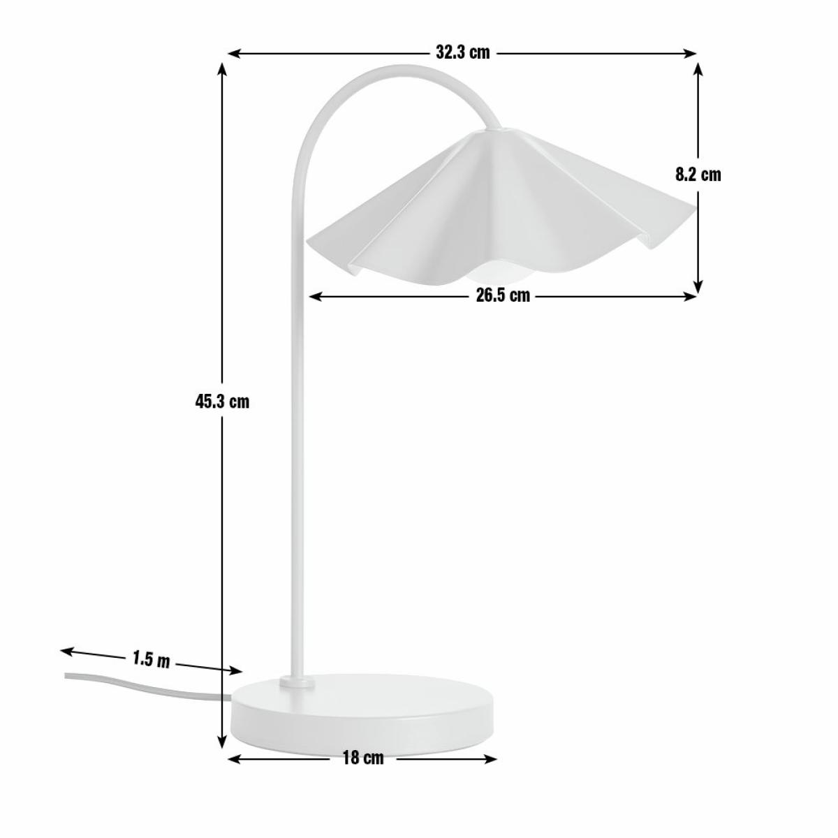 Habitat Yuno Pleat Metal Table Lamp - Olive – image 7