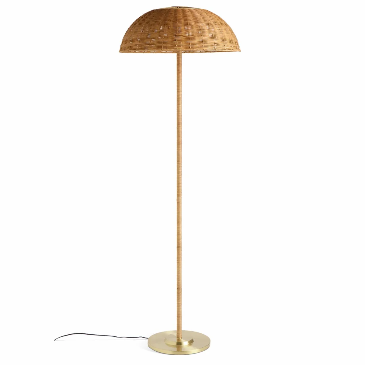 Habitat Alba Rattan Umbrella Floor Lamp - Brown – image 3