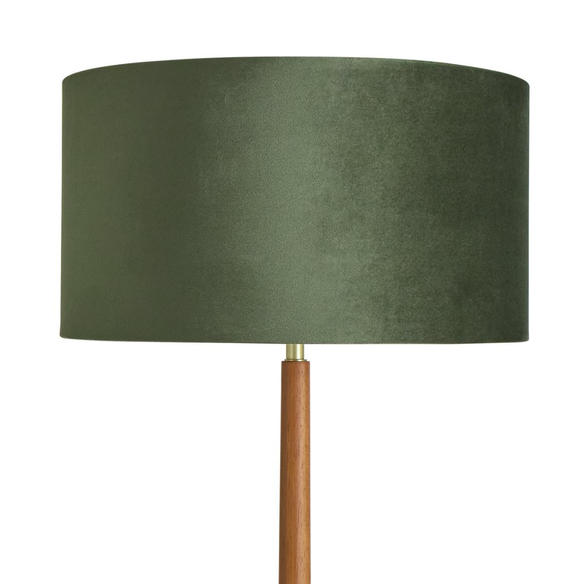 Habitat Tapered Wood Floor Lamp - Walnut & Green – image 4