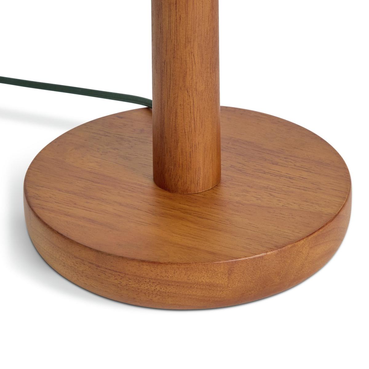 Habitat Tapered Wood Floor Lamp - Walnut & Green – image 6