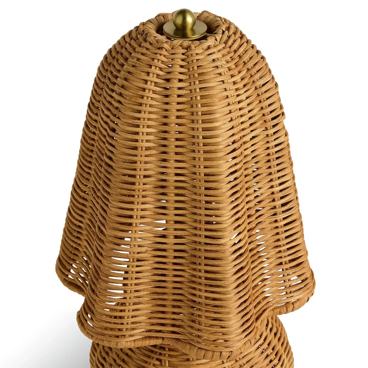 Habitat Daphne Scalloped Rattan Table Lamp - Brown – image 3