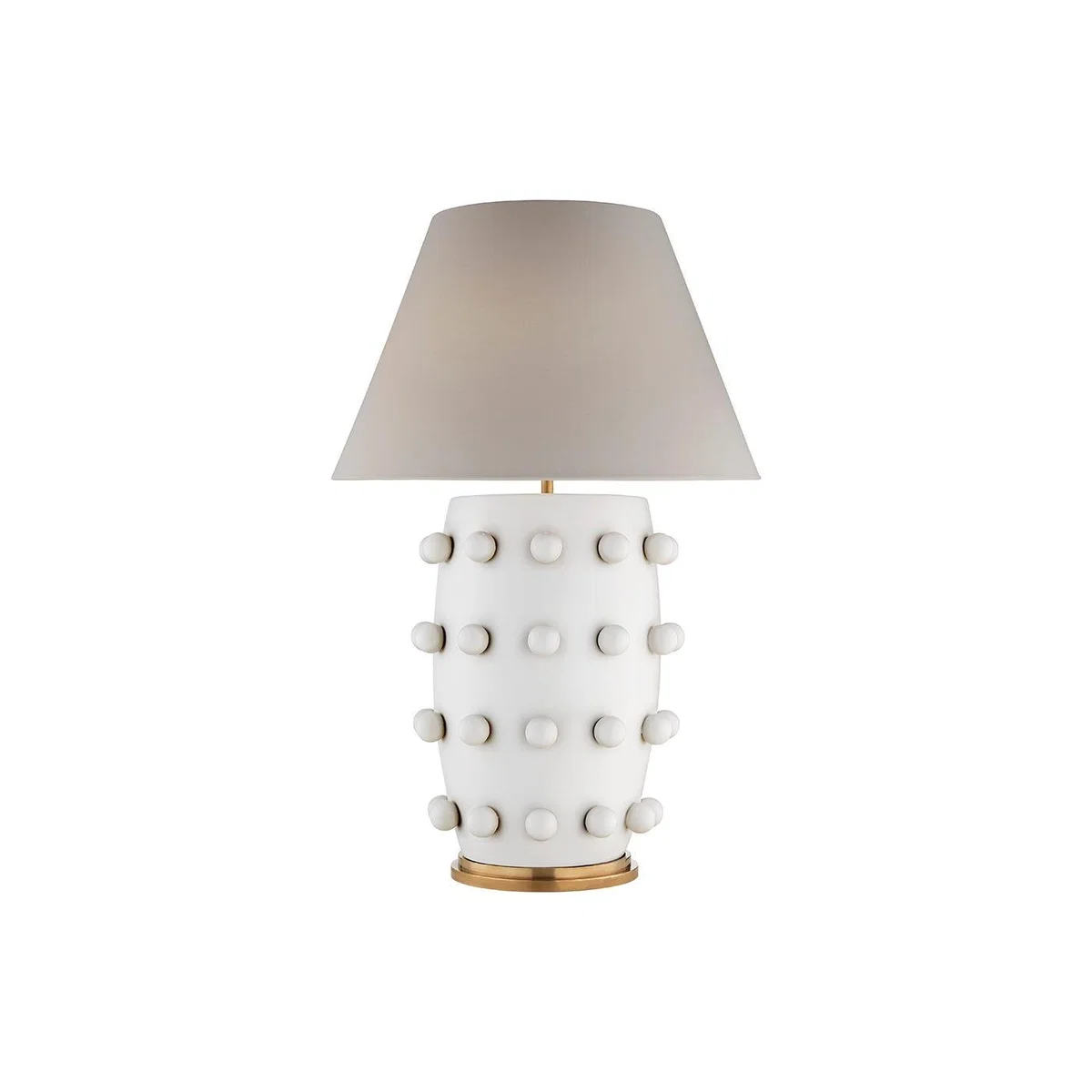 Visual Comfort Linden Table Lamp White/Linen Shade Large – image 2
