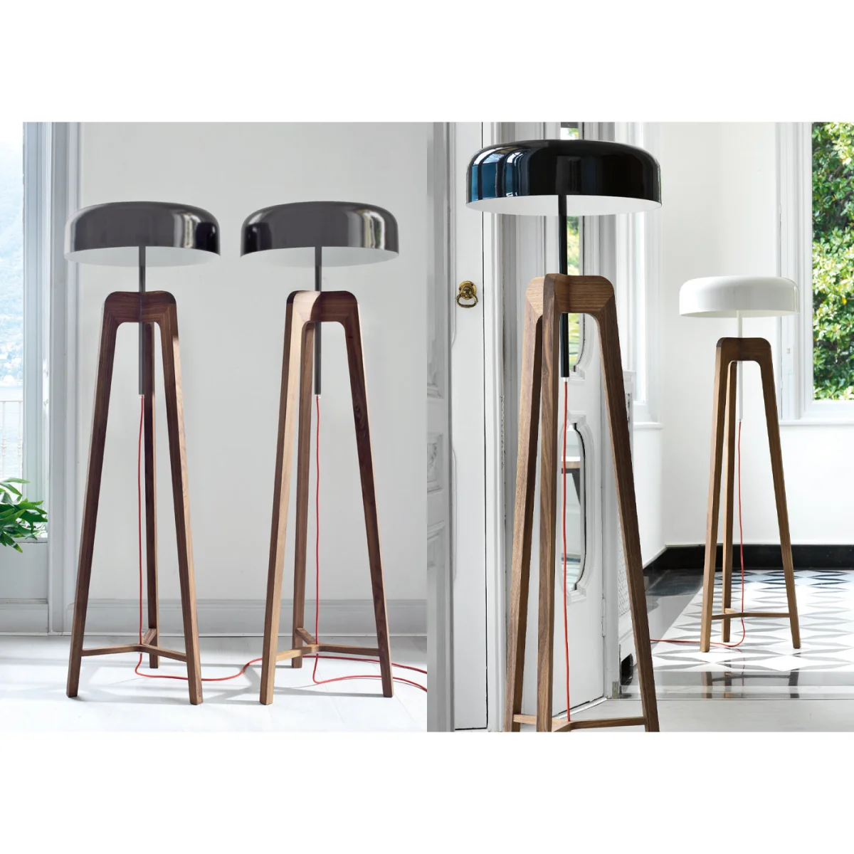 Heal's Pileo Alta Floor Lamp Walnut & Black – image 2