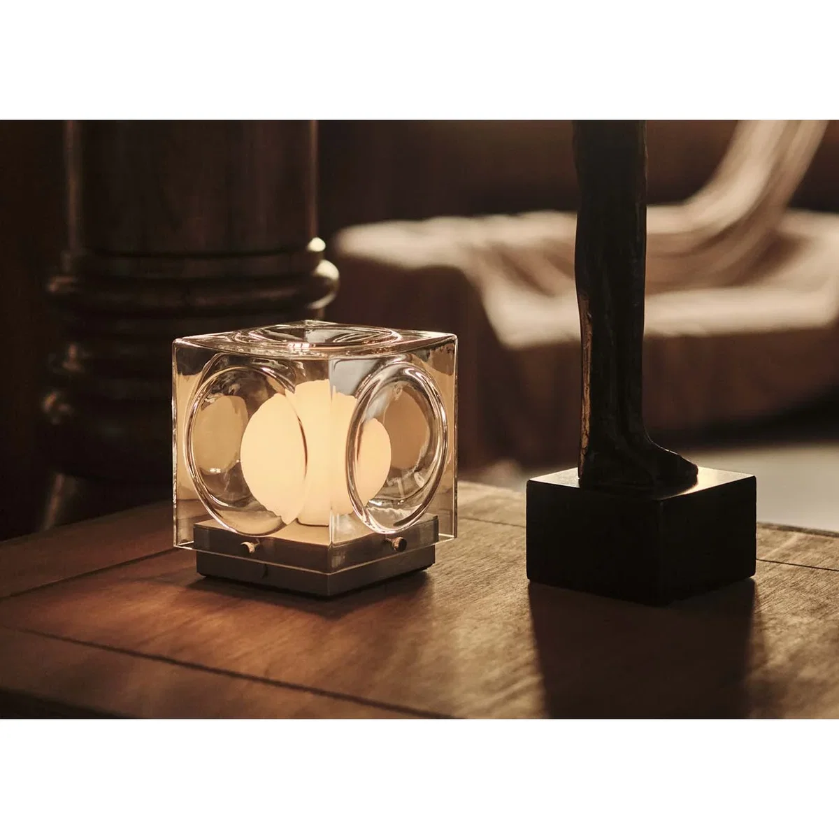 Lee Broom Chant Portable Table Lamp Clear & Bronze – image 2