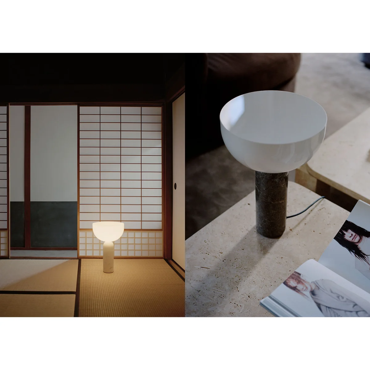 New Works Kizu Table Lamp Rosso Levanto Marble Large – image 2