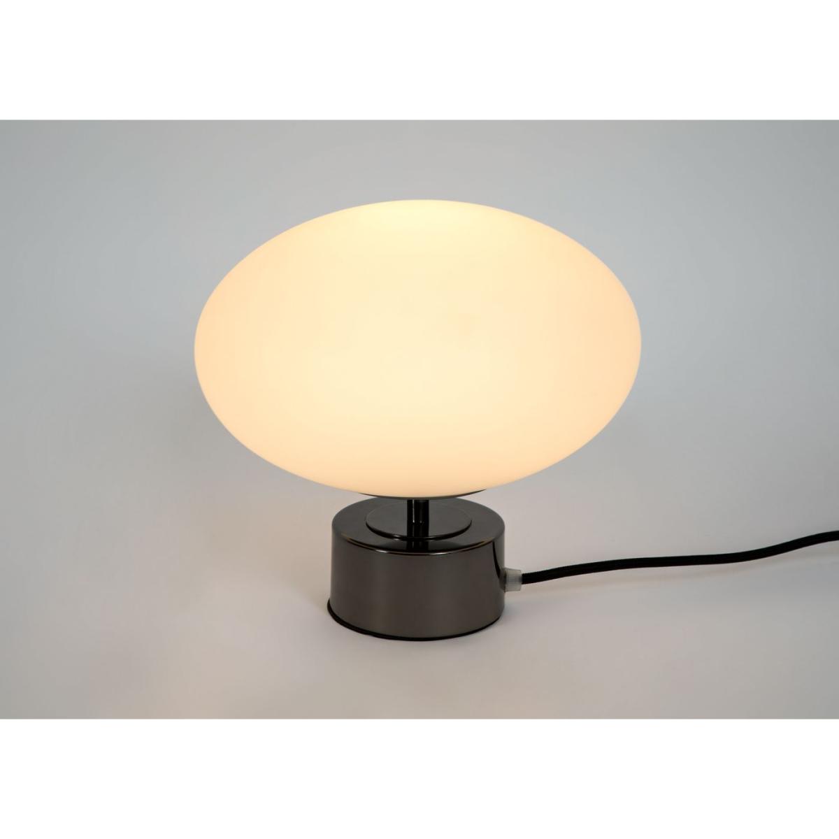 Heal's Ellipse Touch Lamp White Glass Black Chrome – image 3
