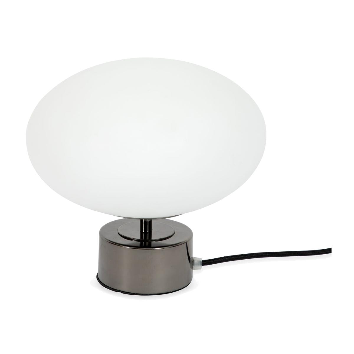 Heal's Ellipse Touch Lamp White Glass Black Chrome – image 1
