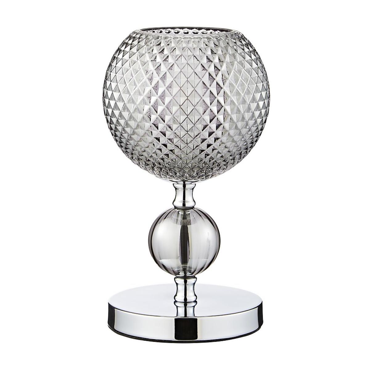 Safi Glass Table Lamp - Chrome Smoke – image 3