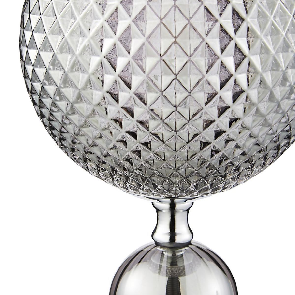 Safi Glass Table Lamp - Chrome Smoke – image 4
