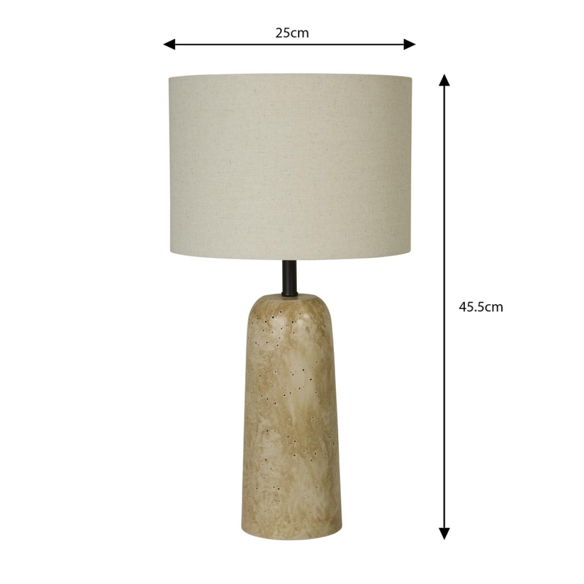 Agra Travertine Effect Table Lamp – image 6
