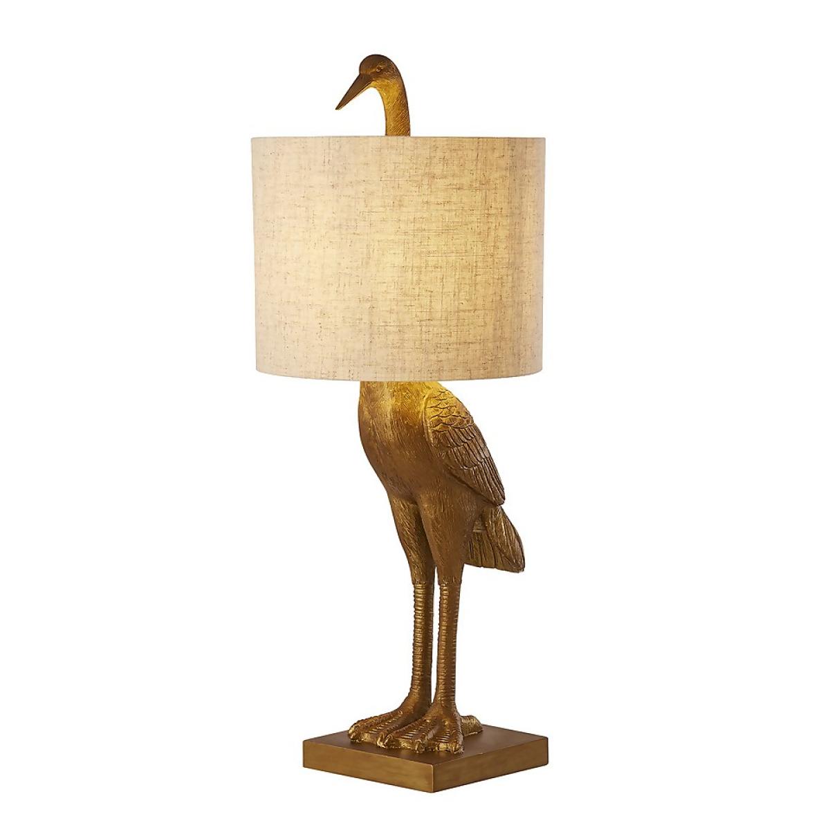 Crane Table Lamp - Gold & Oatmeal – image 2