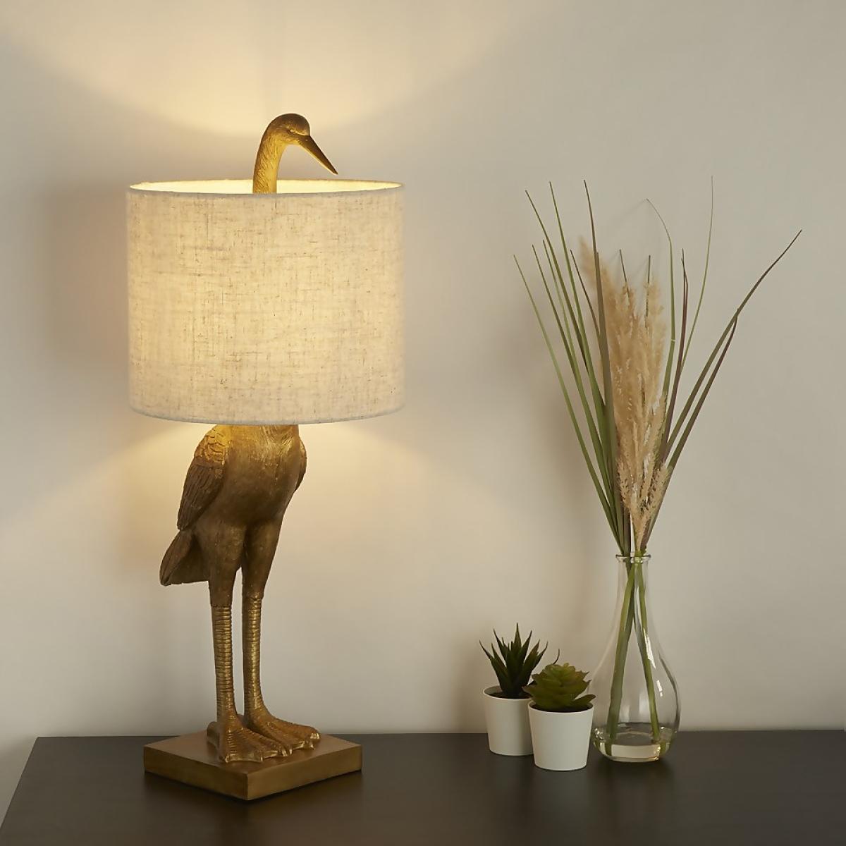 Crane Table Lamp - Gold & Oatmeal – image 7