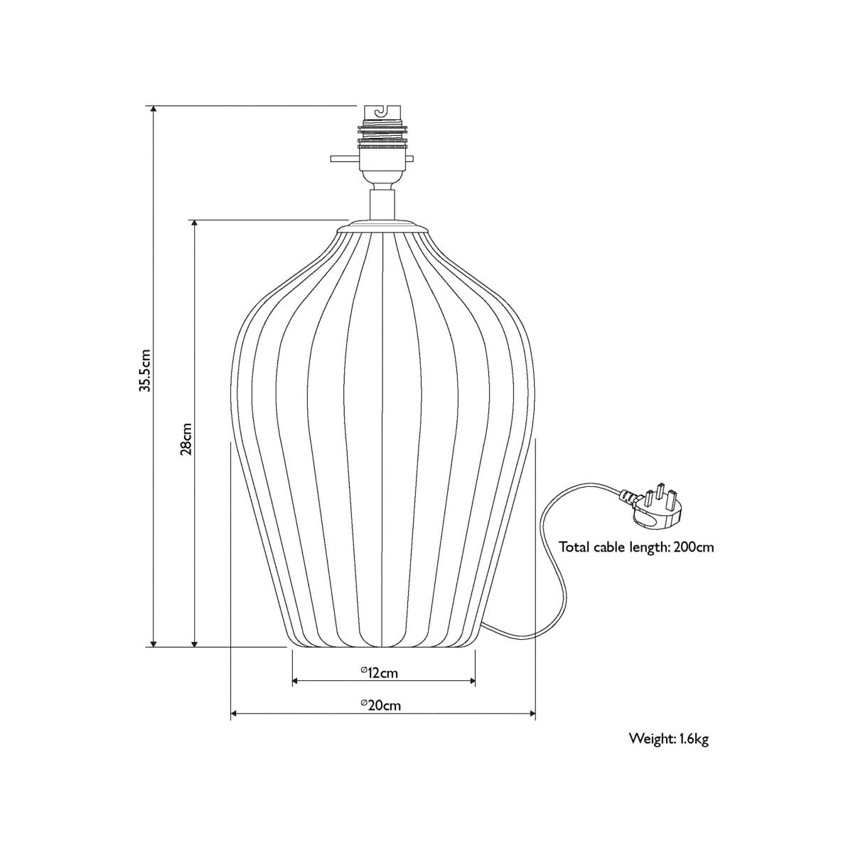 John Lewis Fulbrook Large Table Lamp Base – image 10