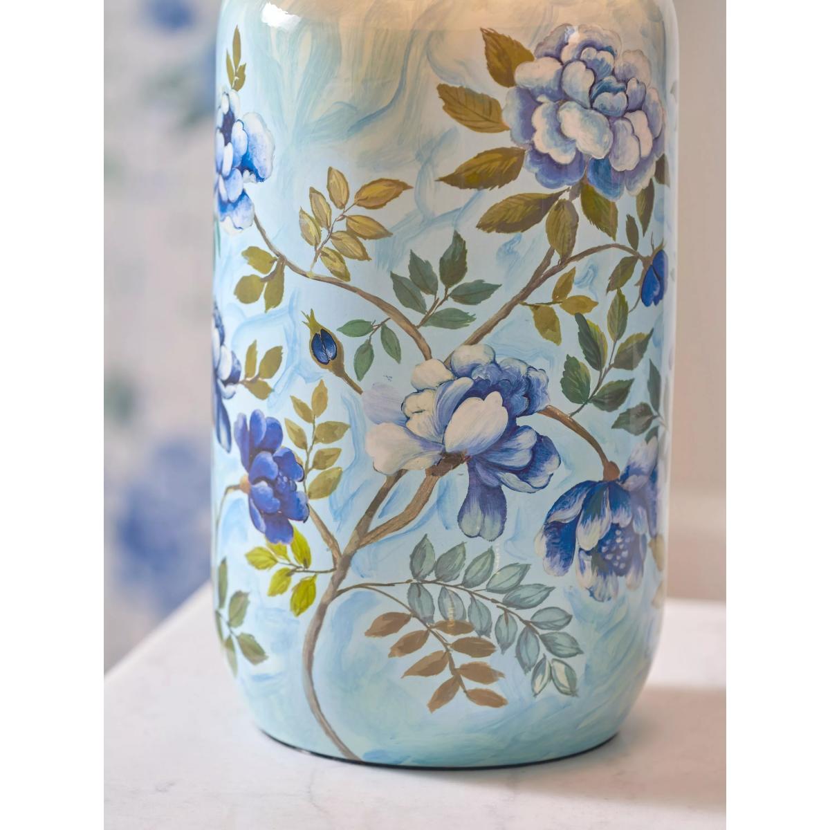 Pacific Porcelaine Floral Table Lamp, Blue – image 4