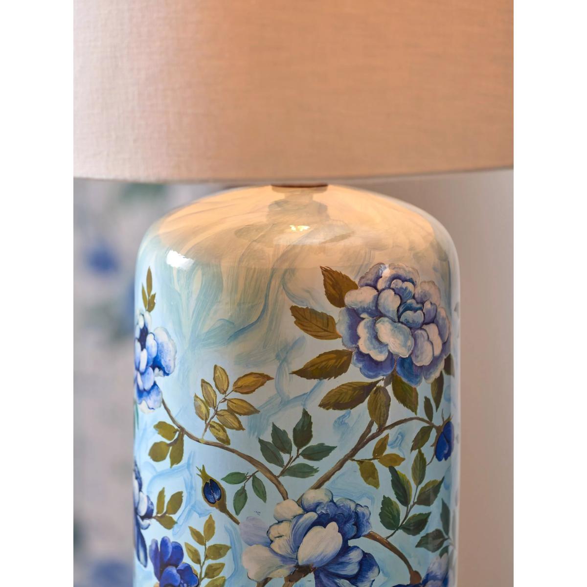 Pacific Porcelaine Floral Table Lamp, Blue – image 5