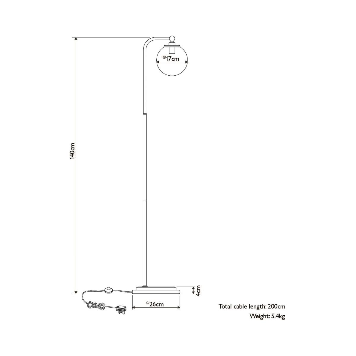 John Lewis Park Globe Glass Floor Lamp – image 7