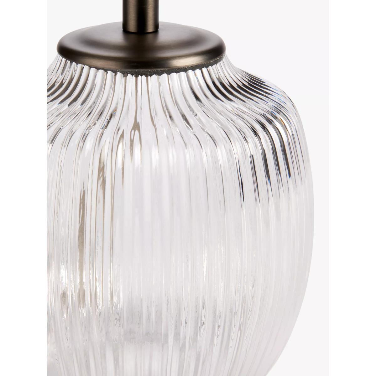 John Lewis Fulbrook Ribbed Glass Lamp Base, Clear – image 4