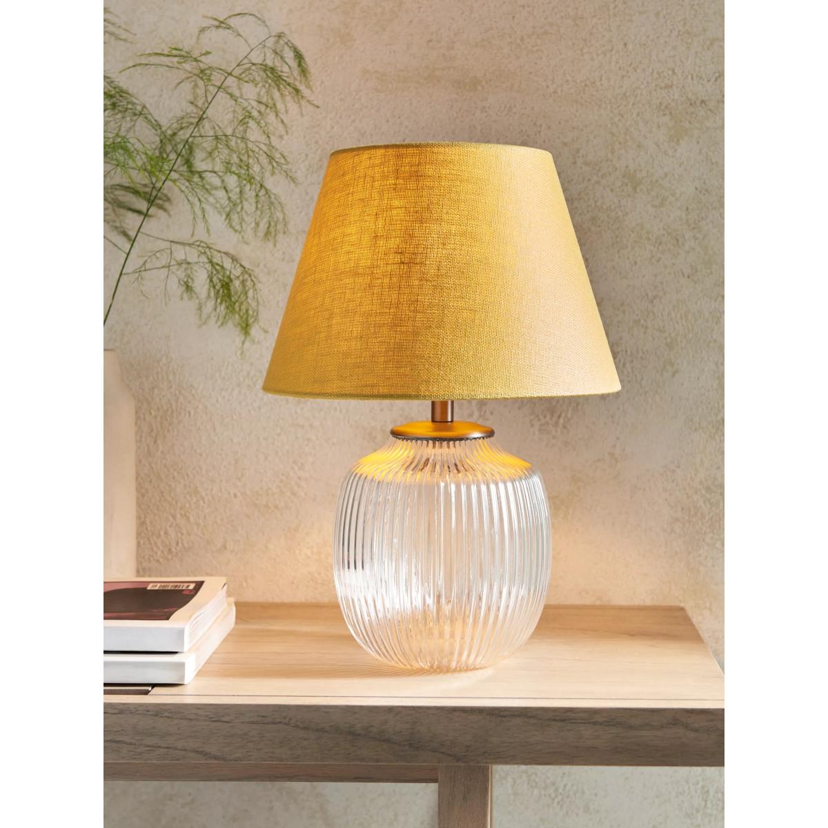 John Lewis Fulbrook Ribbed Glass Lamp Base, Clear – image 6
