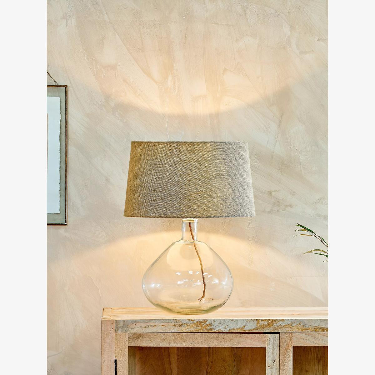 Nkuku Baba Large Wide Glass Lamp Base – image 1