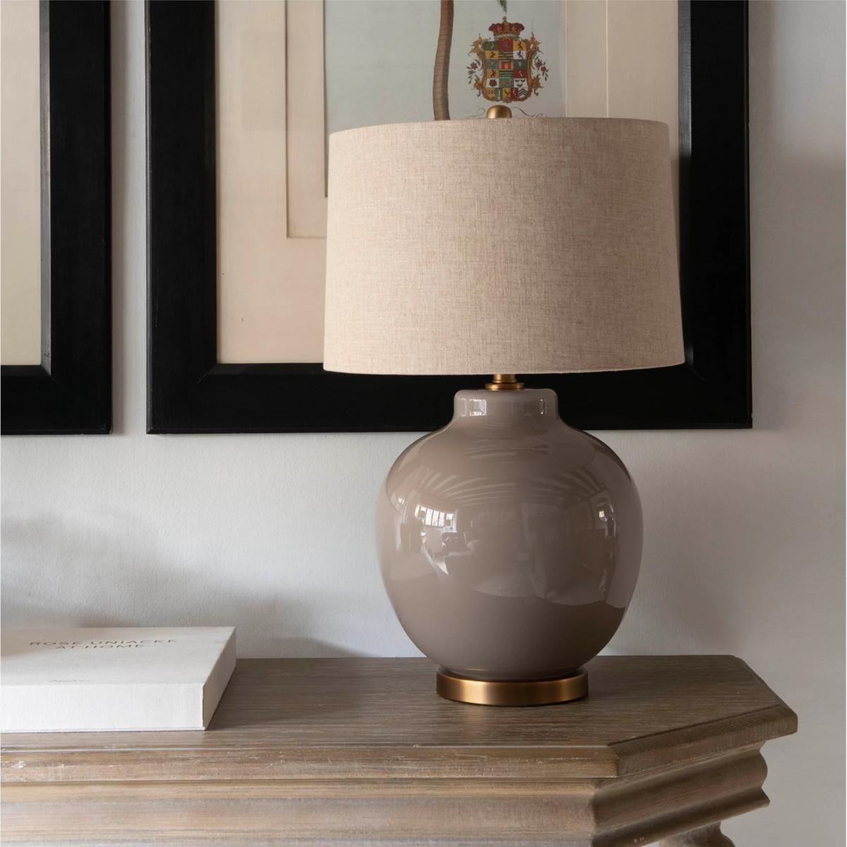One.World Glass Table Lamp, Grey – image 1