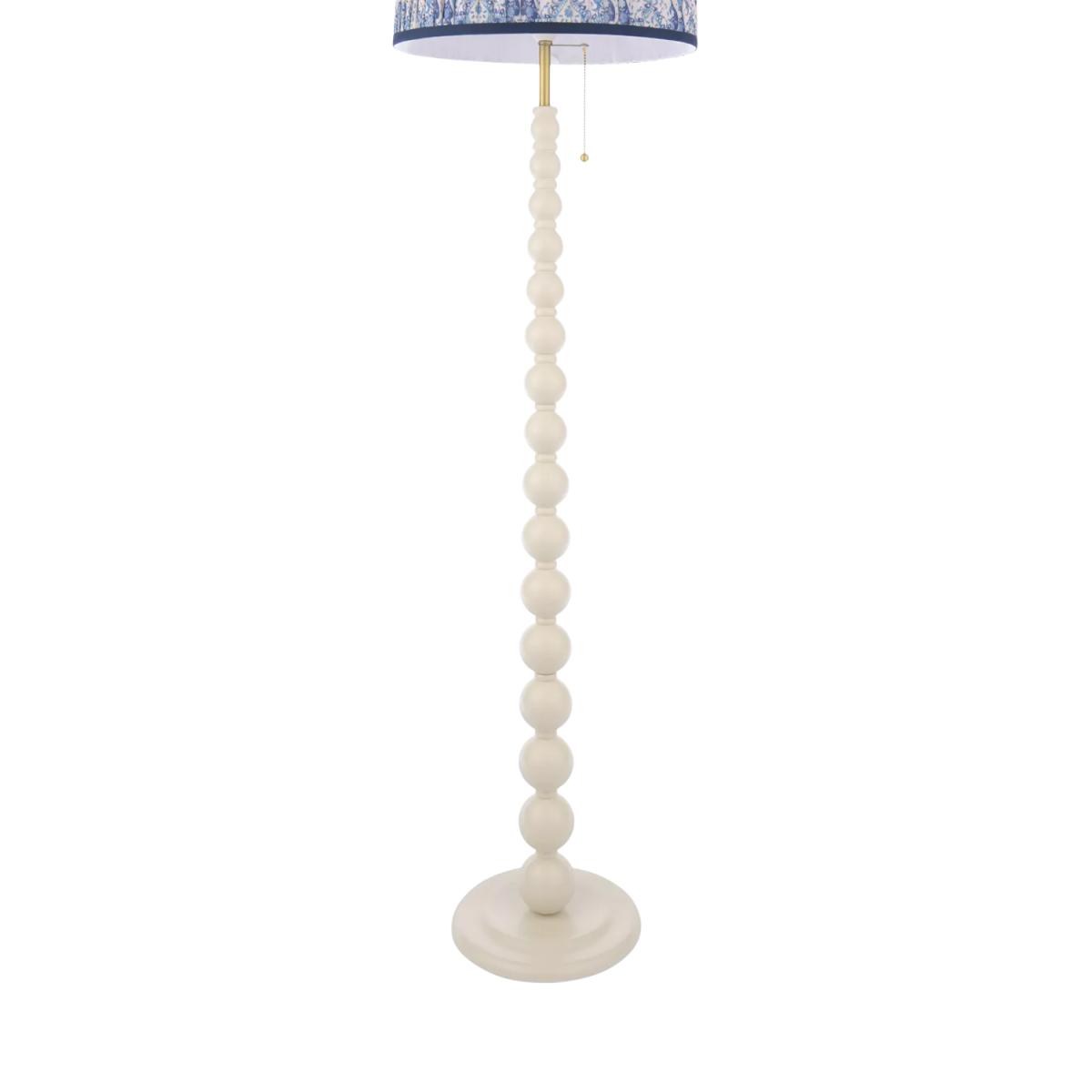 Joules Harewood Pleated Shade Bobbin Floor Lamp, Navy Blue – image 5