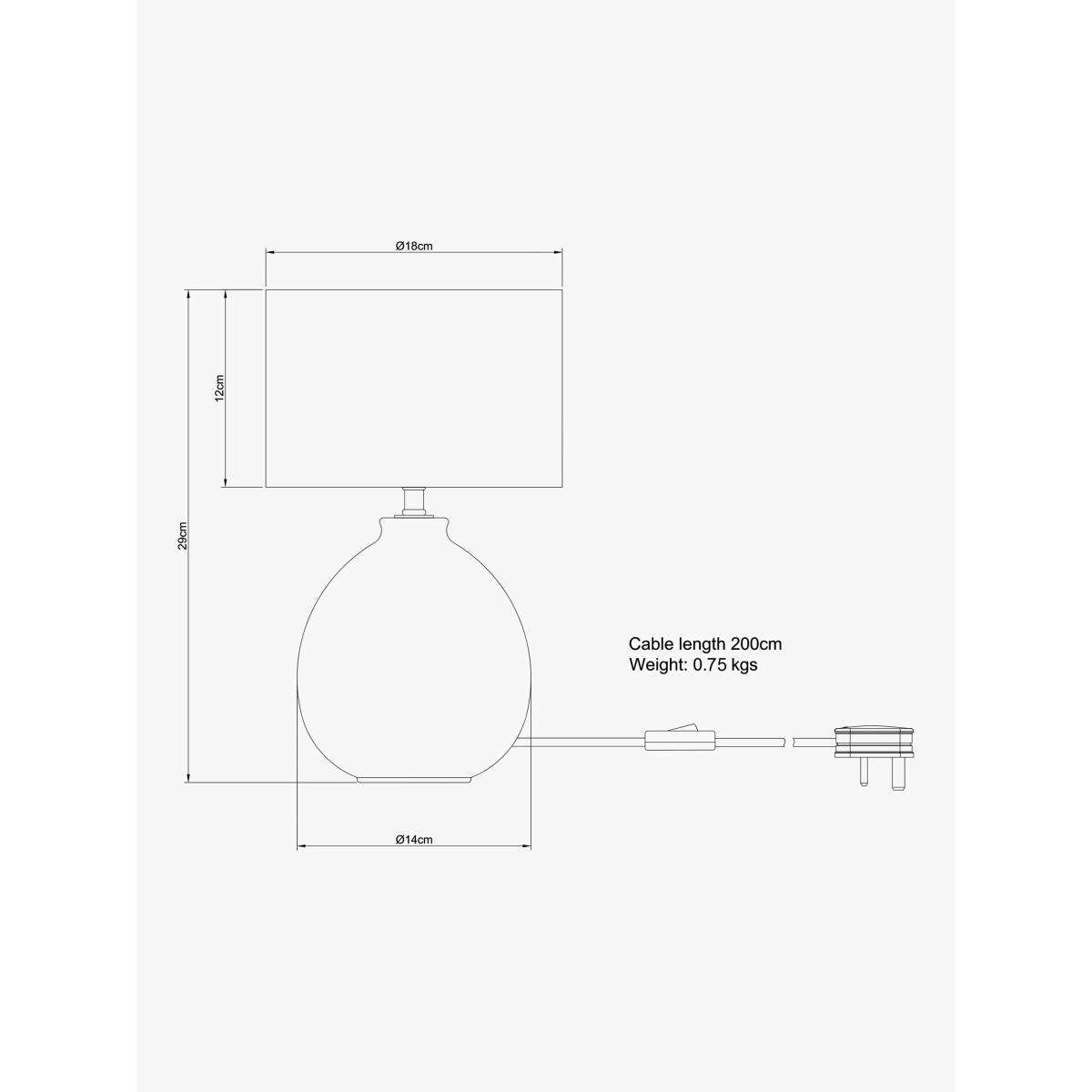 John Lewis Martha Small Duo Table Lamp, Cocoa – image 7