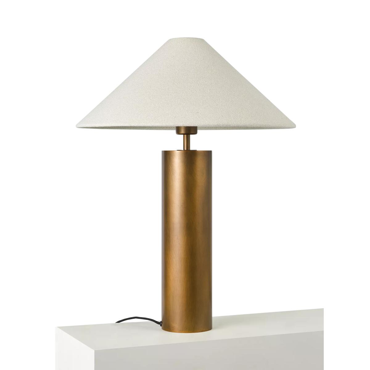 John Lewis Column Table Lamp, Patina Brass – image 2