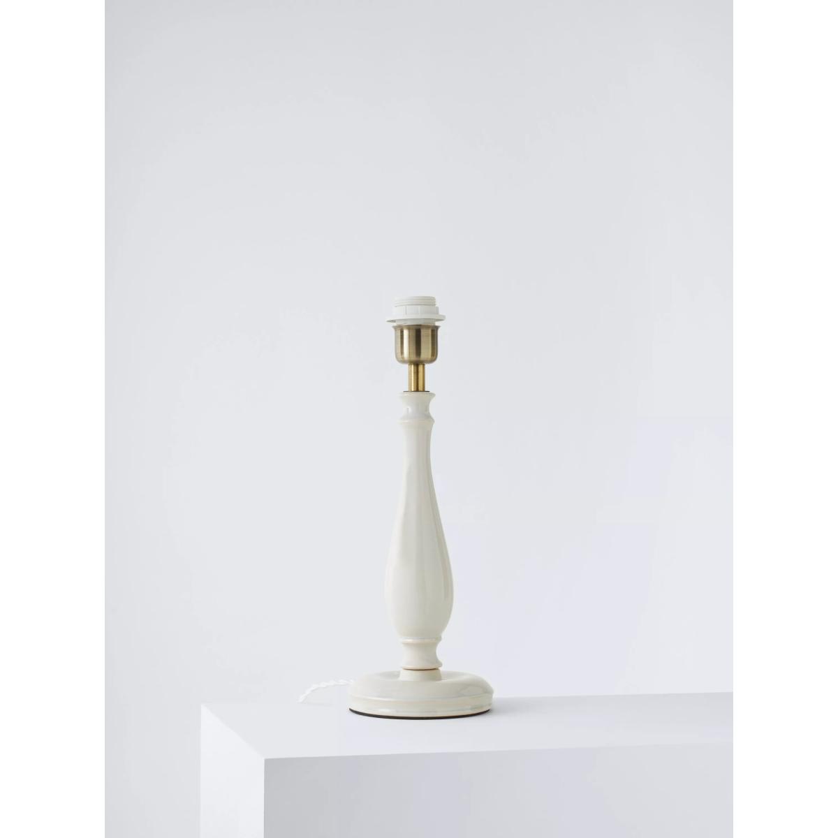John Lewis Crackle Ceramic Lamp Base, White – image 3