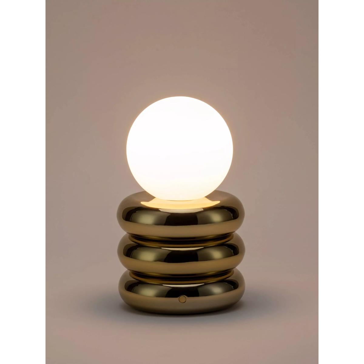houseof Tube Cordless Portable Table Lamp, Brass – image 3