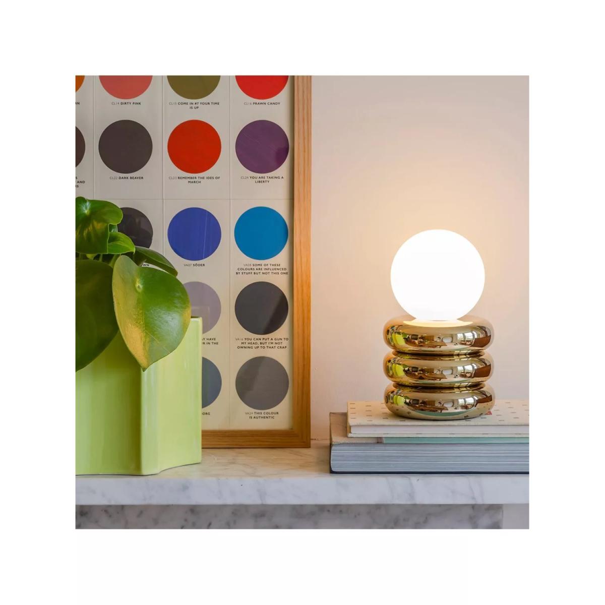houseof Tube Cordless Portable Table Lamp, Brass – image 5