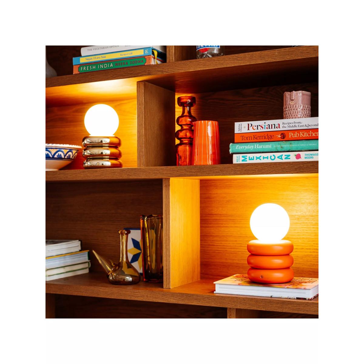 houseof Tube Cordless Portable Table Lamp, Brass – image 6