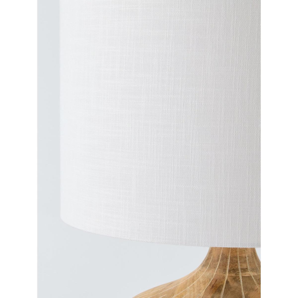 John Lewis Manaia Hand Etched Mango Wood Table Lamp, White Wash – image 3
