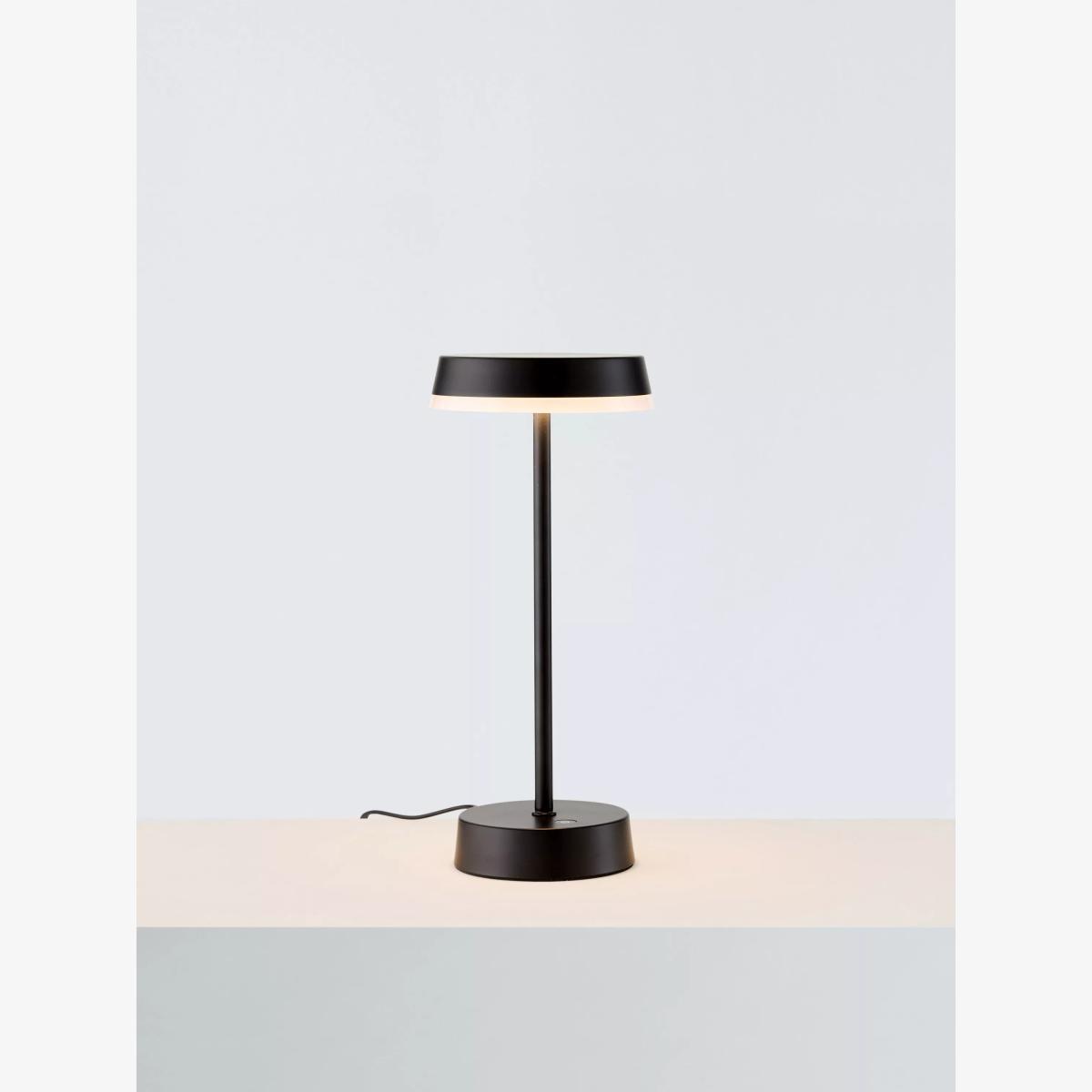 John Lewis ANYDAY Ernie Rechargeable Indoor/Outdoor LED Table Lamp, Black – image 1
