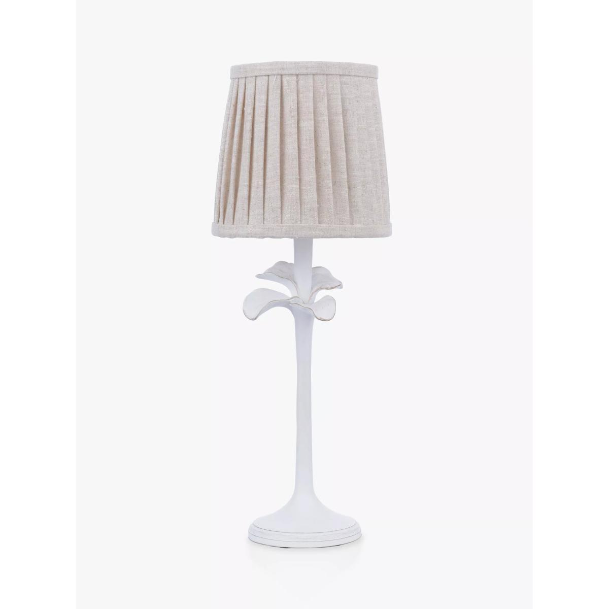 Laura Ashley Eleni Pleated Shade Floral Table Lamp, White – image 5