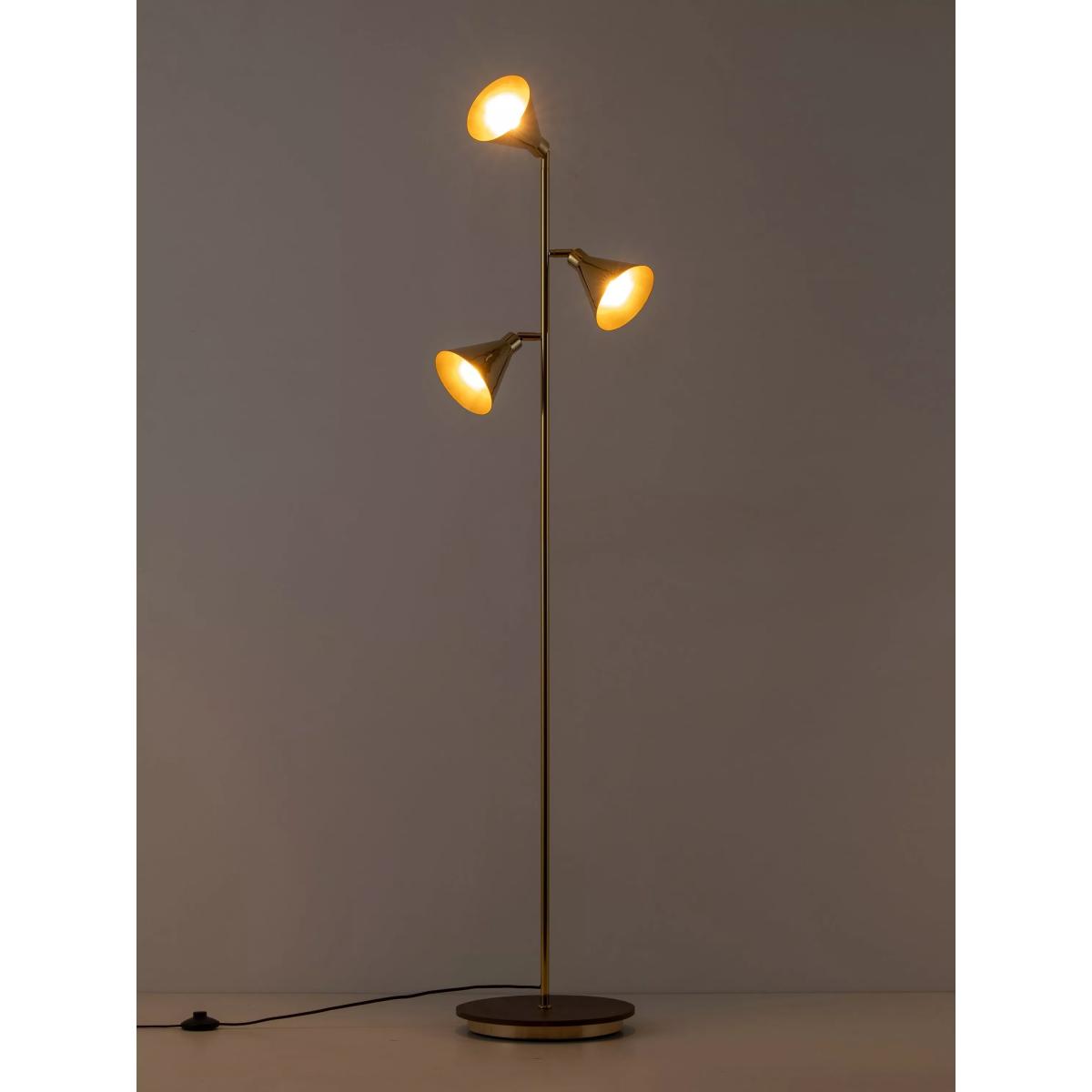 houseof Cone 3-Arm Floor Lamp, Brass – image 2