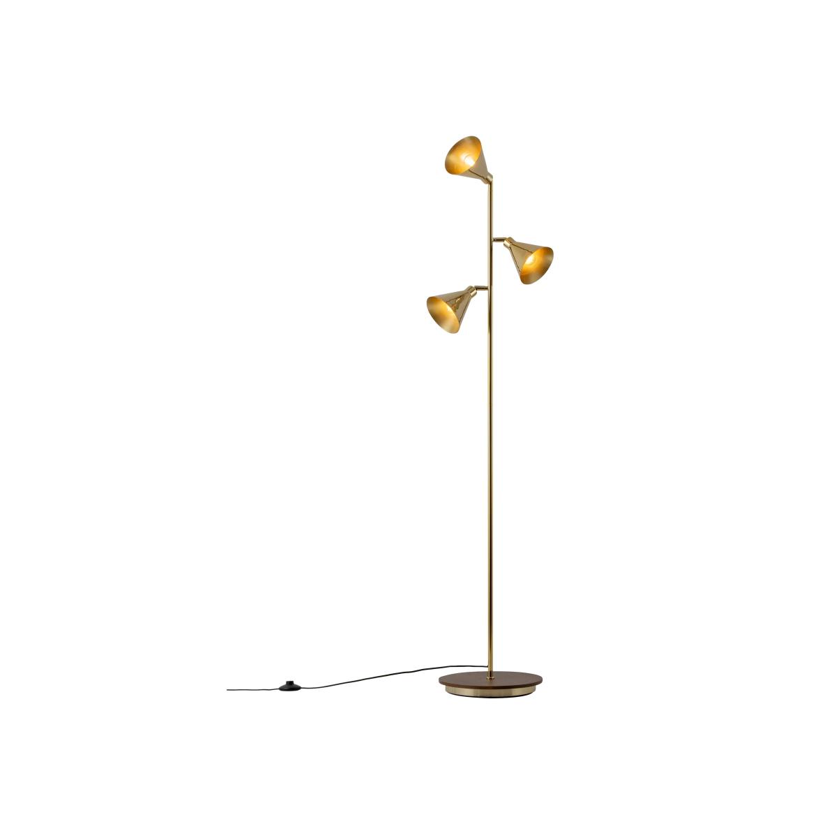 houseof Cone 3-Arm Floor Lamp, Brass – image 1