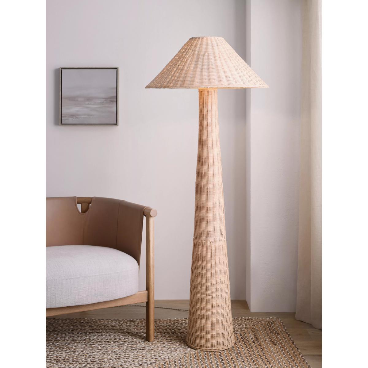 John Lewis Rattan Floor Lamp, Natural – image 2