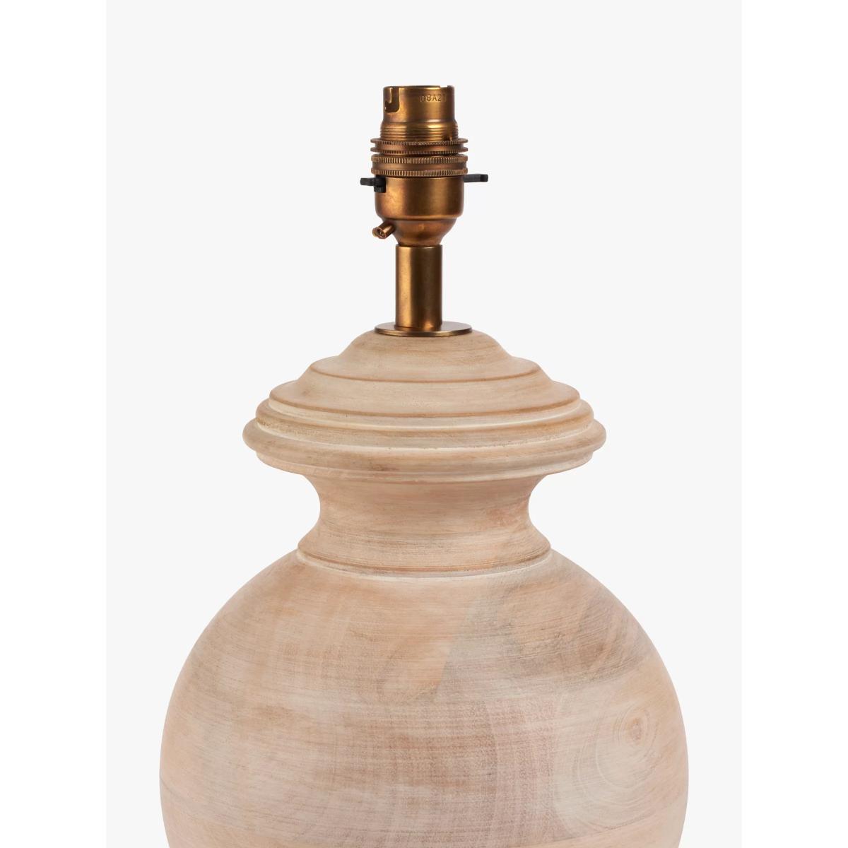 John Lewis Mango Wood Lamp Base, White Wash – image 2